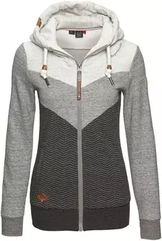 Толстовка с капюшоном на молнии Ragwear Zip-Up Hoodie, цвет grey/dark grey