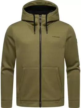 Толстовка с капюшоном на молнии Ragwear Zip-Up Hoodie Fabian, оливковый
