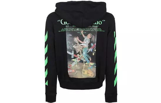 Толстовка с капюшоном на молнии с графическим принтом Golden Ratio Off-White