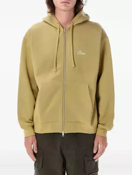 Толстовка с капюшоном на молнии с курсивом dime, желтый