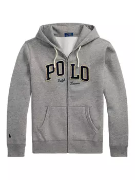 Толстовка с капюшоном на молнии с логотипом Polo Ralph Lauren, серый