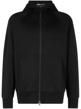 Толстовка с капюшоном на молнии с логотипом Y-3 "Black", черный