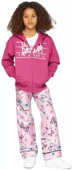 Толстовка с капюшоном на молнии с логотипом Purple Dream для детей Versace