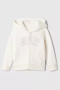 Толстовка с капюшоном на молнии с подкладкой из шерпы и логотипом (6 мес 5 лет) Gap, бежевый