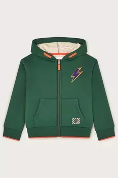 Толстовка с капюшоном на молнии с подкладкой из материала Kapow Borg Monsoon, зеленый