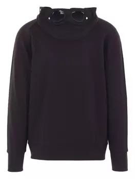 Толстовка с капюшоном на молнии с защитными очками CP Company C.P. Company, коричневый