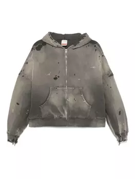 Толстовка с капюшоном на молнии SAINT MXXXXXX, коричневый