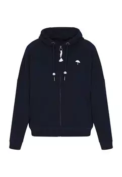 Толстовка с капюшоном на молнии Schmuddelwedda, темно-синий