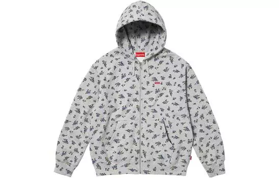 Толстовка с капюшоном на молнии Small Box Supreme, Floral/Flowers