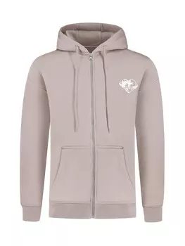 Толстовка с капюшоном на молнии Smilodox Zip-Up Hoodie Amora, светло-коричневый