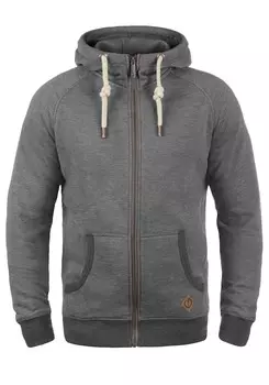 Толстовка с капюшоном на молнии !Solid Zip-Up Hoodie Vitu, цвет grey/dark grey