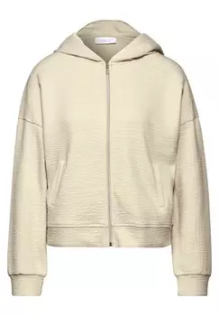 Толстовка с капюшоном на молнии Street One Studio, бежевый