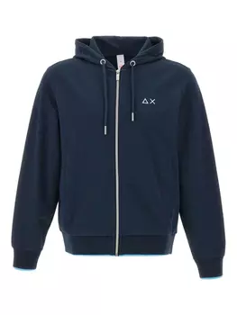 Толстовка с капюшоном на молнии Sun68, синий