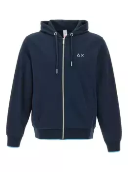 Толстовка с капюшоном на молнии Sun68, синий