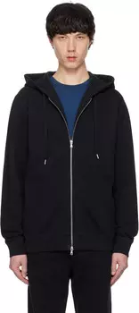 Толстовка с капюшоном на молнии Sunspel, черный