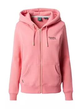 Толстовка с капюшоном на молнии Superdry Essential, цвет Pitaya