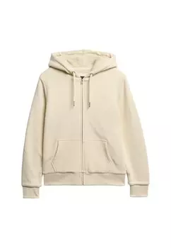 Толстовка с капюшоном на молнии Superdry, кремовый