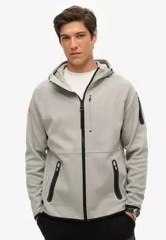Толстовка с капюшоном на молнии Superdry, серый