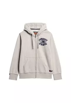 Толстовка с капюшоном на молнии Superdry, серый