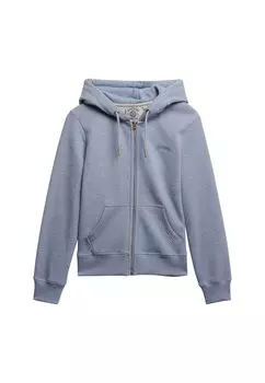 Толстовка с капюшоном на молнии Superdry, синий