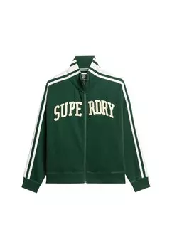 Толстовка с капюшоном на молнии Superdry, темно-зеленый