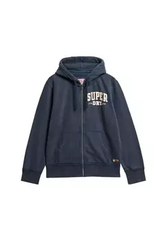 Толстовка с капюшоном на молнии Superdry Zip-Up Hoodie, темно-синий