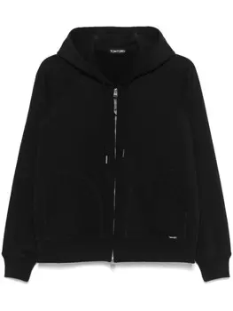 Толстовка с капюшоном на молнии TOM FORD, черный