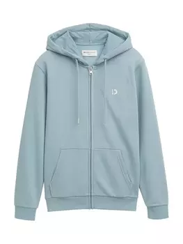 Толстовка с капюшоном на молнии TOM TAILOR DENIM Zip-Up Hoodie, пыльно-голубой