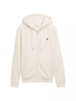 Толстовка с капюшоном на молнии TOM TAILOR DENIM Zip-Up Hoodie, натуральный белый