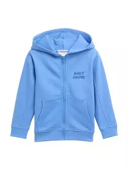 Толстовка с капюшоном на молнии TOM TAILOR, цвет Royal blue/Blue denim