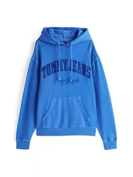 Толстовка с капюшоном на молнии Tommy Jeans, цвет Royal blue/Dark blue
