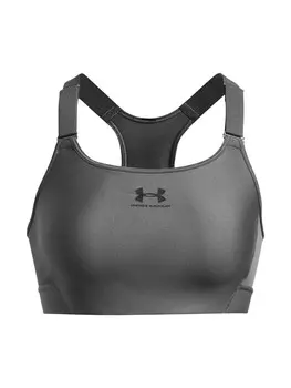 Толстовка с капюшоном на молнии UNDER ARMOUR Bralette Zip-Up Hoodie HeatGear High, серый