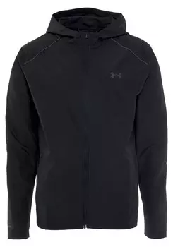Толстовка с капюшоном на молнии UNDER ARMOUR Bralette Zip-Up Hoodie, черный