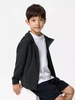 Толстовка с капюшоном на молнии Uniqlo, цвет 09 черный