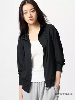Толстовка с капюшоном на молнии Uniqlo, цвет 09 черный