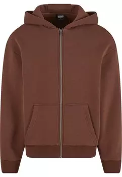 Толстовка с капюшоном на молнии Urban Classics, коричневый