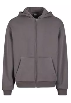 Толстовка с капюшоном на молнии Urban Classics Zip-Up Hoodie, темно-серый