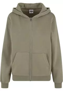 Толстовка с капюшоном на молнии Urban Classics, хаки