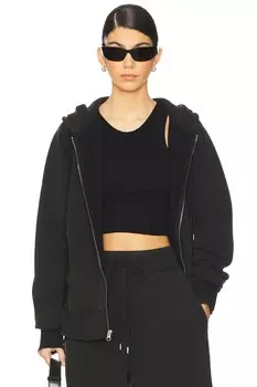 Толстовка с капюшоном на молнии Wao, черный