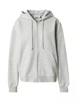 Толстовка с капюшоном на молнии WEEKDAY, серый