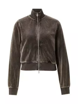 Толстовка с капюшоном на молнии WEEKDAY Zip-Up Hoodie, черный