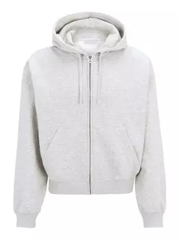 Толстовка с капюшоном на молнии WEEKDAY Zip-Up Hoodie, пятнистый серый