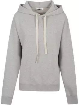 Толстовка с капюшоном на шнурке Jil Sander, серый