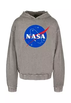 Толстовка с капюшоном NASA INSIGNIA LOGO ACID WASHED ABSOLUTE CULT, темно-серый