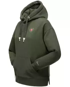 Толстовка с капюшоном Navahoo "Goldfee", стильная женская толстовка в стиле оверсайз, зеленый