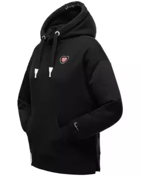 Толстовка с капюшоном Navahoo "Goldfee", стильная женская толстовка в стиле оверсайз, черный