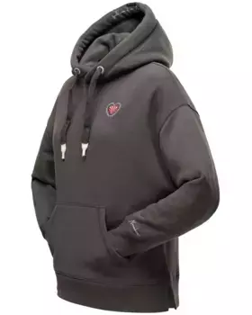 Толстовка с капюшоном Navahoo "Goldfee", стильная женская толстовка в стиле оверсайз, серый