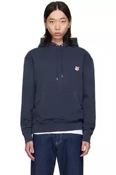Толстовка с капюшоном Navy Fox Head Maison Kitsun