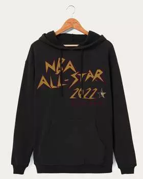 Толстовка с капюшоном NBA All-Star 2022 Punk Rock Fan Junk Food Clothing, черный