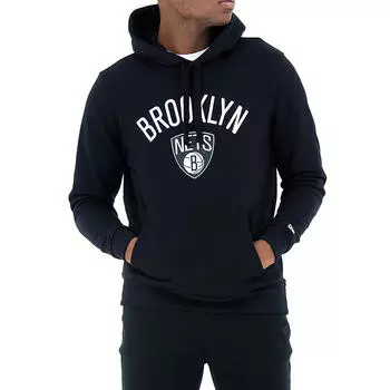 Толстовка с капюшоном NBA Brooklyn Nets женская/мужская черная NEW ERA